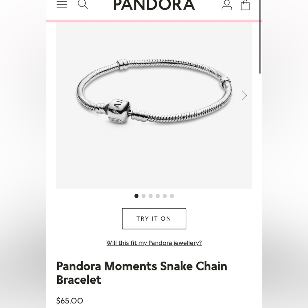 Brand new pandora bracelet 6.3 inches